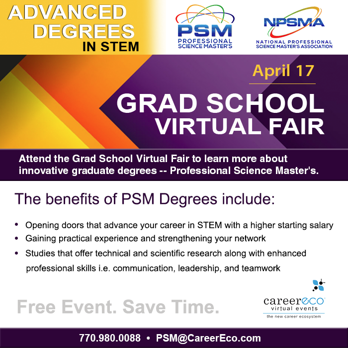 PSM Graduate School Virtual Fair